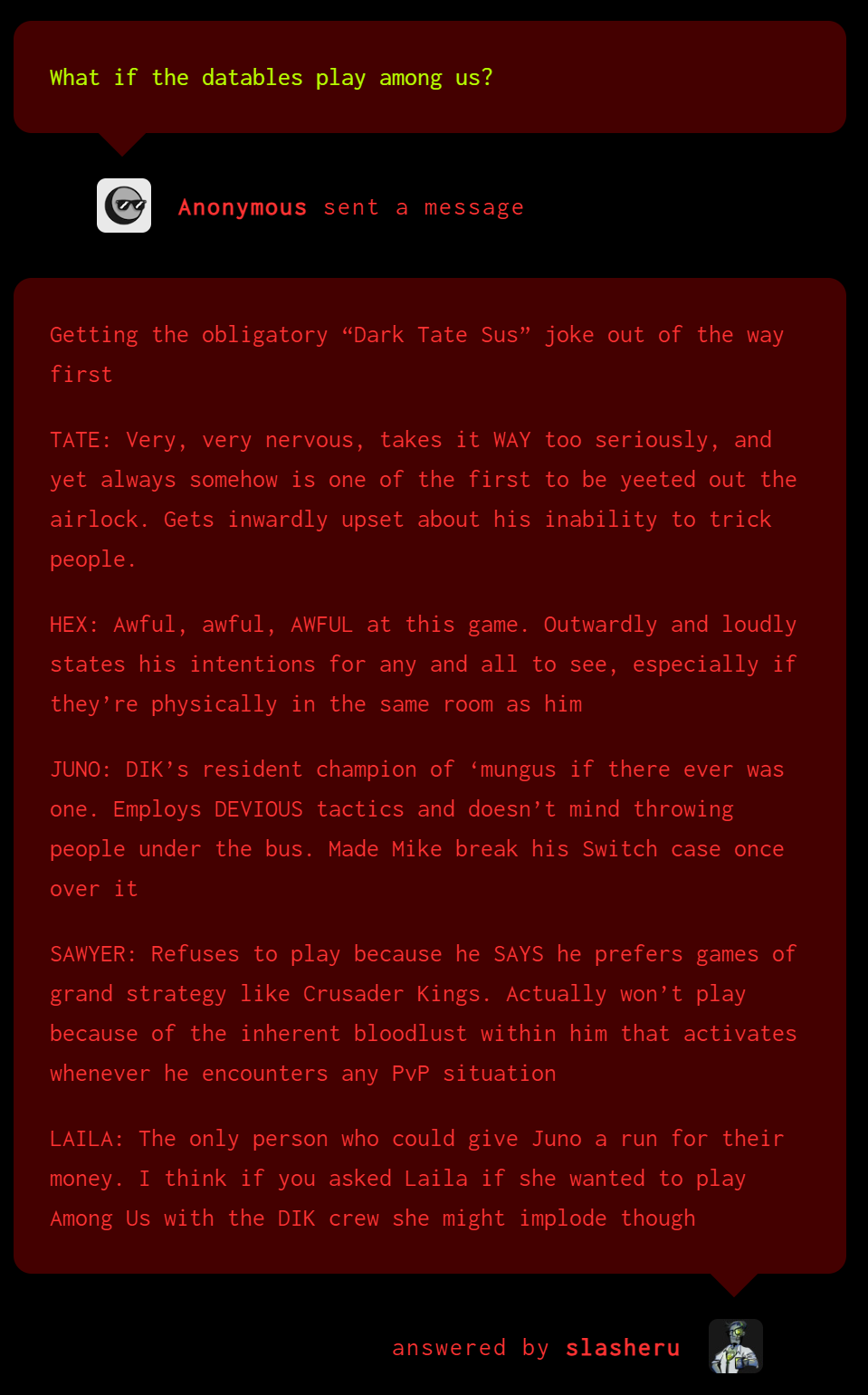 Lore Roundup!] November 2023: Tate McGilliCunty and Other Sordid Tales -  Slasher U: An 18+ Horror Movie Dating Sim! Act 1 by SuitedDevil